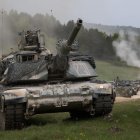Un convoy de M1 Abrams durante un ejercicio de combate en Alemania.