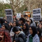 Imagen de archivo de un grupo de manifestantes pro-Palestina en Estados Unidos.