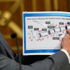 Boeing fue sometida a un intenso escrutinio en las audiencias del Senado por la seguridad y la fabricación de sus aviones