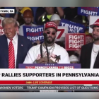 Los cantantes boricuas Anuel AA y Justin Quiles se unen a Trump en Pensilvania / Captura