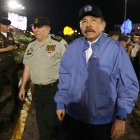El autócrata nicaragüense, Daniel Ortega, durante una festividad castrense