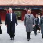 El presidente electo Donald Trump y el mandatario chino Xi Jinping durante una visita oficial en 2017