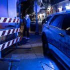 Calle bloqueada en Nueva Orleans, Luisiana.