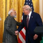 Donald Trump y el primer ministro indio Narendra Modi