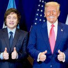 Milei y Trump durante CPAC/ ARGENTINIAN PRESIDENCY HANDOUT