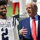 Shedeur Sanders y Donald Trump/