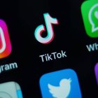 View of the app for TikTok on a phone screen