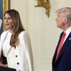 Melania y Donald Trump en la Casa Blanca (Archivo)
