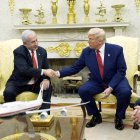 Donald Trump y Benjamin Netanyahu en la Oficina Oval
