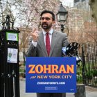 Zohran Mamdani, durante un mitin en Central Park