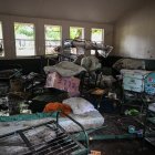 Edificio del Camp Mystic dañado por las inundaciones