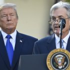 Donald Trump, con Jerome Powell en 2017
