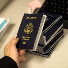 Pasaporte de Estados Unidos. Imagen de archivo