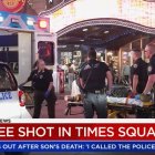 Captura de pantalla de la escena del crimen de un tiroteo en Tiroteo en Times Square el sábado 09/08