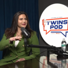 Valentina Gomez en una entrevista de campaña