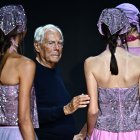 Giorgio Armani, durante la Milan Fashion Week 2023