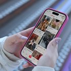 (ARCHIVOS) Una foto de una mujer con su teléfono mostrando la aplicación china RedNote