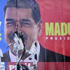 Valla de Nicolás Maduro tras el 28 de julio en Caracas.