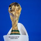 Trofeo de la Copa Mundial de la FIFA. Imagen de archivo