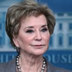 Linda McMahon in the Brady Briefing Room of the White House