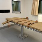 Esta imagen sin fecha, cortesía del Departamento Correccional de Utah, muestra la mesa de inyección letal en la cámara de ejecución.