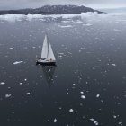 Un velero en la región del Alto Ártico, en la costa oeste de Groenlandia.