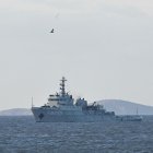 Un buque militar chino patrulla en la isla de Pingtan