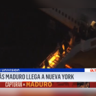Una imagen de la llegada de Nicolás Maduro a Nueva York