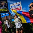 Ciudadanos celebran la detención de Maduro en Doral, Florida/ Giorgio Vieira