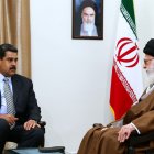 Iran's supreme leader Ayatollah Ali Khamenei with Nicolas Maduro (Files)