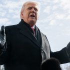 US President Donald Trump speaks to the media as he walks to Marine One prior to departure from the South Lawn of the White House in Washington, DC, January 27, 2026, as he travels to Iowa. President Trump is on his way to Clive, Iowa to deliver a speech on the economy and energy. (Photo by SAUL LOEB / AFP)