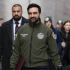 Zohran Mamdani rumbo a una conferencia de prensa/ Angela Weiss