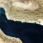 This handout natural-colour image acquired with MODIS on NASAs Terra satellite taken on February 5, 2025 shows the Gulf of Oman and the Makran region (C) in southern Iran and southwestern Pakistan, and the Strait of Hormuz (L) and the northern coast of Oman (bottom). Iran is considering relocating its capital from congested and smoggy Tehran to the coastal region along the Gulf, an ambitious plan to tackle the city's urban challenges and boost the country's sanctions-hit economy. Moving the capital has been a recurring discussion since the 1979 Islamic Revolution, but the proposals were repeatedly shelved due to financial and logistical hurdles. (Photo by NASA Earth Observatory / AFP) / RESTRICTED TO EDITORIAL USE - MANDATORY CREDIT "AFP PHOTO / NASA)" - NO MARKETING NO ADVERTISING CAMPAIGNS - DISTRIBUTED AS A SERVICE TO CLIENTS