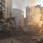 Edificios afectados por ataques en Beirut