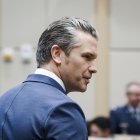 Pete Hegseth, durante el Americas Counter Cartel Conference. Marzo de 2026