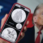 Moneda con la cara del presidente