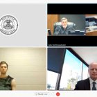 Esta captura de pantalla de la transmisión en vivo de la Corte de Utah muestra a Tyler Robinson