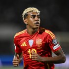 Lamine Yamal, durante un juego con España. Septiembre de 2025