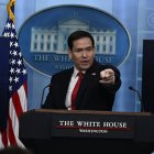 Marco Rubio en la conferencia de prensa/ Kent Nishimura