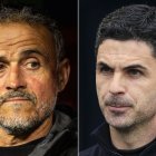 Luis Enrique Martínez (izquierda) y Mikel Arteta (derecha)