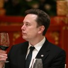Elon Musk en China, durante el viaje en el que acompañó al presidente Donald Trump, a mediados de mayo.