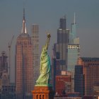 The iconic Empire State Building (L) stands out on the Manhattan skyline (Files)