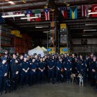 Members of the County of Los Angeles Fire Departments international urban search and rescue team (USA-2) prepare to leave for Venezuela, in Pacoima, California on June  25, 2026. The County of Los Angeles Fire Departments international urban search and rescue team (USA-2) will departs in response to the Venezuela earthquakes. 71 crew members alongside 6 dogs will be sent to Venezuela to aid in search and rescue efforts. The United States said Thursday it was mobilizing $150 million in aid for Venezuela after two powerful earthquakes killed at least 188 people and left hundreds injured, as rescuers around the world raced to provide help. (Photo by Blake Fagan / AFP)