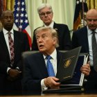 Donald Trump en el Salón Oval/ Kent Nishimura