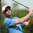 David Hearn of Canada tees off on the 4th hole during Day Three of the RBC Canadian Open