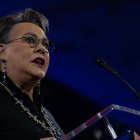 Harriet Hageman en un evento de CPAC/ Zach D Roberts