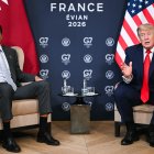 Donald Trump junto al emir de Qatar, Tamim bin Hamad Al Thani / Mandel Ngan