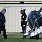 Donald Trump abordando el Marine One/ Mandel Ngan
