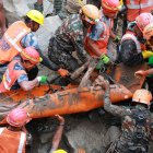 Imagen de uno de los rescatados en Nepal