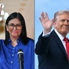 Delcy Rodríguez y Donald Trump/ Juan Barreto, Mandel Ngan